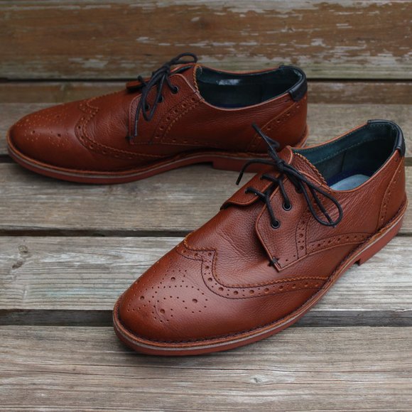 Ted Baker Men's Sz 42 EU "Jamfro" Brown Wingtip - Picture 5 of 10